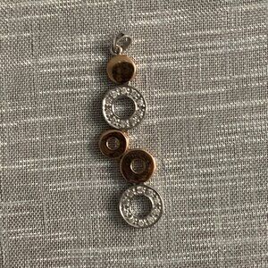 14k White and Rose Gold and Diamond Pendant